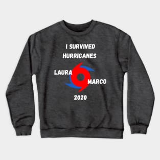 I Survived Hurricanes Laura & Marco 2020 Funny Weather Crewneck Sweatshirt